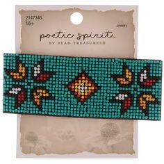 the beaded bracelet is made with beads