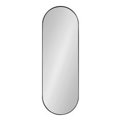 an oval mirror on a white background