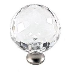 Crystal Cabinet/Drawer Knob This clear crystal cabinet knob with large cut globe design and pewter stem is part of the delicately german-cut eye-catching crystal series hardware collection from Cal Crystal. Unique shapes and high quality crystal makes for a perfect blend of craftmanship in traditional and contemporary design to complement any decor. Mounting hardware included. Crystal Cabinet, Pewter Hardware, Globe Design, Cabinet Hardware Knobs, Crystal Knobs, Nickel Hardware, Window Hardware, Unlacquered Brass, Cabinet Knob