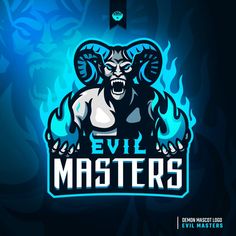 the evil monster mascot with blue flames