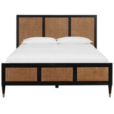 Sierra Bed Sierra Bed, Black King Bed, Black Queen Bed, Cane Bed, Rattan Bed, Classic Bed, Chic Aesthetic, Solid Wood Bed, Beds & Bed Frames