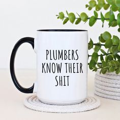 plumber gift, plumbing humor, funny bday gifts, birthday coffee mug, funny gifts, humor gift, sarcastic sayings, gifts for her, gifts for him, birthday gift, christmas gift, funny gift idea,  ✨Description✨ Whether you're drinking your morning coffee, evening tea, or something in between - this mug's for you! It's sturdy and glossy with a vivid print that can be a great gift for all occasions! ✨ Mug Types + Care ✨ 1. All White, All Black, Color Handle Mugs (11oz & 15oz) - Material: Ceramic, High Quality Gloss Finish, ORCA Coating - Care: Dishwasher & Microwave Safe - Size: Available in 11 and 15 Fluid Ounce Sizes 2. Camping Mug (10oz) - Material: Metal, Stainless Steel, Sublimation Coated White Gloss - Care: Hand wash only; NOT Microwave Safe - Size: Available in 10 Fluid Ounce Size 3. Mug Funny Bday Gifts, Plumbing Humor, Handle Mugs, Gifts For Him Birthday, Happy 19th Birthday, Sarcastic Sayings, Tout Rose, Bday Gifts, Birthday Coffee