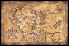 the middle earth map is shown in this image