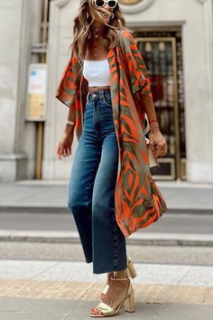 Look Kimono, Hipster Prints, Stile Casual Chic, Mode Kimono, Look Fashion