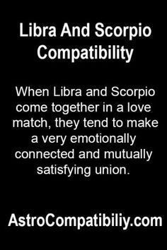 the zodiac sign for libra and scorpio compability is shown