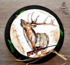 Woodland Cake, Decor Inspiration, Moose Art, Decorative Plates, Hunting