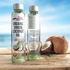 Coconut Oil Bottle Design, Coconut Oil Products, Glow Products, Organic Virgin Coconut Oil, Cosmetics Mockup