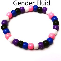 Show your pride or your support! -1 bracelet in the gender fluid flag colors -Please use the drop down menu to chose the size you would like -These bracelets are pre-made and not customizable in any way. if you're looking for custom Kandi, please see my other listings -Built to last with stretchy and strong, fabric coated elastic -Always handmade with peace, love, unity, and respect -Feel free to send me a message if you have any questions/concerns *The string I use varies based on availability. Gender Fluid Bracelet, Pride Kandi Bracelets, Pronoun Bracelets, Brackets Ideas, Gender Fluid Pronoun Bracelets, Lgbtq Bracelet Diy, Pride Kandi, Gender Fluid Flag, Trans Kandi Cuff