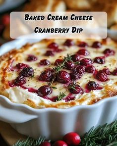 Natasha kitchen Recipes | 🎁🎄🎁🎄"Baked Cream Cheese Cranberry Dip | Facebook Cream Cheese Cranberry Dip, Cranberry Dip Recipes, Baked Cream Cheese, Christmas All Year, Cream Cheese Topping, Christmas Baking Recipes, Cranberry Cheese, Dip Recipes Easy