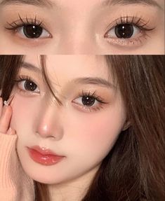 fashion, accessories, cute, style, asian fashion, ulzzang, douyin makeup, soft aesthetic, pinterest girl, douyin girl, makeup looks, aesthetic makeup, k beauty, ulzzang makeup inspo, chinese makeup, coquette, dollette, coquette aesthetic, korean makeup, coquette girl, Makeup Layout, Warm Makeup, Asian Makeup Looks, Soft Makeup Looks, Doll Eye Makeup, Ulzzang Makeup, Lip Makeup Tutorial, Ethereal Makeup, Eye Makeup Designs