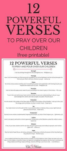 the front cover of twelve powerful verses to pray over our children