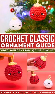 crochet classic ornament guide for beginners to make an adorable christmas ornament