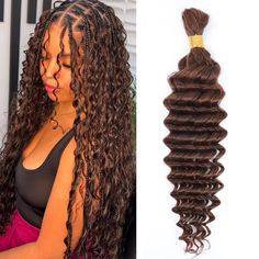 PRICES MAY VARY. 1.Length and weight :The length braiding human hair is from 14’’ to 24’’, and the weight is 50g per bundles. The pack has 1 bundle(total 50g) or two bundles(total 100g) braids could choose. If you like full head braids, we recommend you purchase 150g~250g 2.Hair Material:The human hair for braiding is made of 100% unprocessed 10A Brazilian virgin human hair, Natural and healthy, soft and elastic, full and dense. 3.Suitable for any Occasion: Our bulk human hair is different from Head Braids, Human Hair Braiding Hair, Hair Extensions Brown, Curly Braiding Hair, Head Braid, Human Hair For Braiding, Braids Knotless, Braids Cornrows, Braiding Hair Extensions