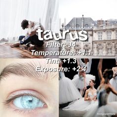 there is a collage of photos with blue eyes and people in white tutus