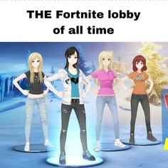 the fortnite lobby of all time is shown in this screenshot from an interactive video game