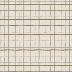 a beige and blue checkered wallpaper with brown lines on the bottom half of it