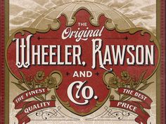 the original wheelerr, rawson and co poster