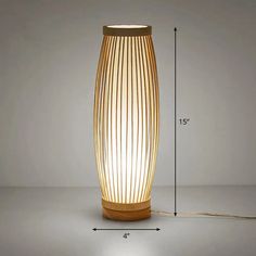 Elegant Bamboo Nightstand Lamp: Asian Style Table Lighting With Wood Base For Tea Room Oval Nightstand, Bamboo Floor Lamp, Round Led Ceiling Light, Modern Living Room Lighting, Chandelier Living Room Modern, Bamboo Ceiling, Bamboo Floor, Nightstand Light, Table Lighting