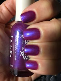 Sally Hansen Hard as Nails Xtreme Wear: Purple Potion Purple Potion, Colorful Nails, Seasonal Nails, Polish Colors, Dark Nails, Nail Polish Designs, Beauty Stuff, Cool Nail Designs