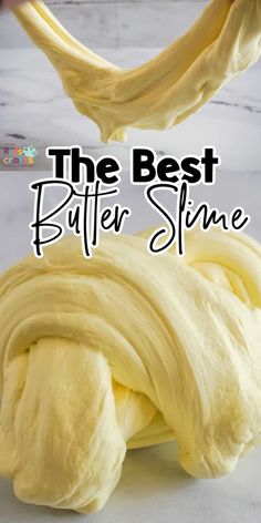 the best butter slime recipe is made with only two ingredients, and it's so easy to make