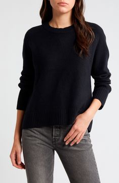 Treasure & Bond Crewneck Raglan Cotton Blend Sweater | Nordstrom Sweater Nordstrom, Slouchy Knit Sweater, Nordstrom Sweaters, Chic Outerwear, Nordstrom Women, Rainbow Sweater, Stylish Mom, Blue Crewneck, Nordstrom Anniversary Sale