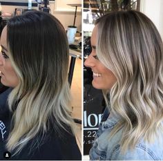 Hair Color Flamboyage, Blonde Balayage Highlights, Gorgeous Gray Hair, Balayage Blonde, Brunette Balayage Hair, Ombré Hair, Hair Color Highlights, Trendy Hair Color, Balayage Brunette