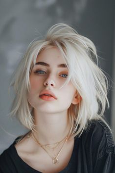 Face Referances, Hair Silver Blonde, Lightest Blonde Hair, Blond Hair Girl, Lightest Blonde, Beige Blonde Hair, Hair Mascara, Blonde Female, Bright Blonde Hair