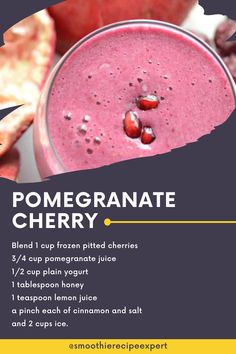 a recipe for pomegranate cherry smoothie