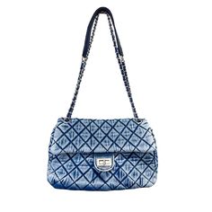 PRICES MAY VARY. These denim handbags for women are made with 80s retro vibe over washed jeanss fabric, quilted in classic diamond patterns with structured base. Stylish denim bag comes with leather-woven pull-through chain straps for double use as shoulder bag or crossbody bag Thoughtfully designed quilted shoulder bag for women, featuring two pockets—one inside and one on the back, fully lined, and the chain straps are made with faux leather strap in the middle for easy carrying. A medium size Vintage Blue Denim Shoulder Bag, Chic Blue Quilted Shoulder Bag, Blue Quilted Crossbody Bag, Chic Blue Quilted Bag, Trendy Blue Quilted Bag, Jean Purse, Quilted Shoulder Bag, Denim Handbags, Denim Purse