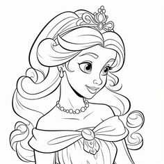 Child-Friendly Princess Coloring Pages - Creative Fun Printable Princess, Princess Coloring Pages, Princess Coloring, Personalized Art, Personalized Decor, Activity Book, Disney Princesses, Creative Home, Just For Fun