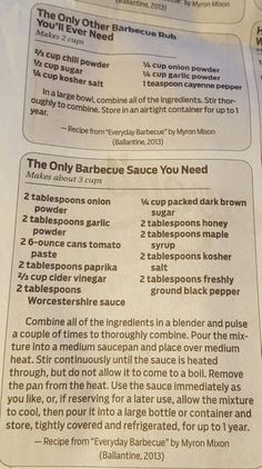 the instructions for how to make a barbecue sauce recipe are shown in this close up photo