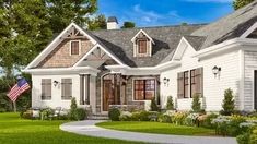 this is an artist's rendering of these country house plans