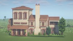 an image of a large house in minecraft