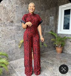 Jumpsuits For Women Ankara, Ankara Styles For Slim Ladies, Styles For Slim Ladies, Best Ankara Styles, Simple Jumpsuit, Short African Dresses