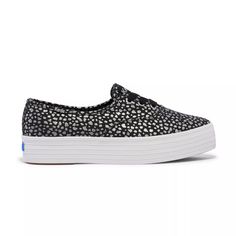 Keds Point Canvas Mini Dot Print Lace Up Trendy Pointed Toe Sneakers With Rubber Sole, Trendy Platform Sneakers With Textured Sole, Trendy Pointed Toe Synthetic Sneakers, Trendy Spring Platform Sneakers With Speckled Midsole, Spring Lace-up Platform Sneakers With Speckled Midsole, Spring Low-top Platform Sneakers With Speckled Midsole, Low-top Wedge Sneakers With Laces, Feminine Aesthetic, Platform Sneaker