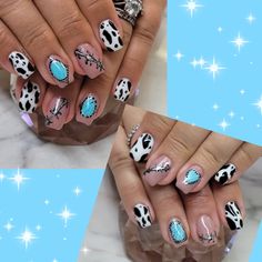 Cowgirl Almond Nails, Nail Simple Art, Cowgirl Nails Designs, Cowgirl Nails Westerns, Nails Cowgirl, Short Western Nails, Country Concert Nails, Western Nail Ideas