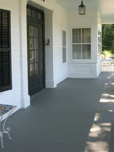 the front porch is clean and ready for us to use