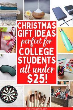 christmas gift ideas perfect for college students all under $ 25, including pens and pencils