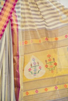 Khinkhwab brings you an exclusive Paithani saree from Yeola Maharashtra. These are authentic handwoven sarees from Maharastra. Fabric- Pure Cotton Weave - Handwoven Paithani Note- There may be slight color variations due to photographic reasons. This is a hand-woven product and any irregularities in the weaving or pattern should not be taken as a defect. These irregularities make every handloom piece unique. Pre-order will take 3 months. Paithani Saree, Paithani Sarees, Cotton Weaving, Pearl White, 3 Months, Hand Woven, Pre Order, Pure Cotton, Color Variations