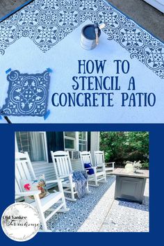 how to stencil a concrete patio