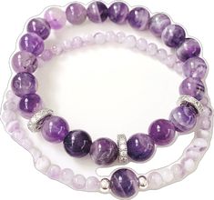 Amethyst Beaded Bracelets With Round Beads, Adjustable Purple Crystal Bracelet, Adjustable Purple Crystal Bracelet With Stones, Adjustable Amethyst Rondelle Beaded Bracelets, Rondelle Amethyst Natural Stones Beaded Bracelets, Rondelle Amethyst Beaded Bracelets With Natural Stones, Adjustable Amethyst Rondelle Bracelets, Adjustable Purple Beaded Stone Bracelets, Adjustable Purple Beaded Bracelets With Stones