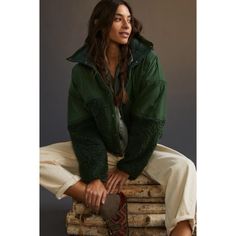 New Without Tags Attached Hooded Denim Jacket, Boho Chic Outfits, Free People Jacket, Pine Green, Free People Movement, 가을 패션, Classic Outfits, Casual Coat, 50 Fashion