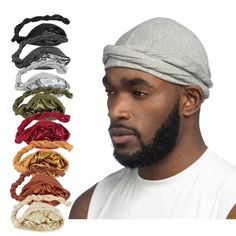 Product Description Introducing our Two 2 Pcs Stretch Mens Vintage Twist Head Wrap - the perfect accessory for any stylish man looking to elevate their hair game. This unique head wrap features a vintage twist design that adds a touch of elegance to any outfit. But it's not just about style - our head wrap is also practical, with a satin lining that protects your hair from damage and helps keep it in place. Adjustable and stretchy, our head wrap is designed to fit most head sizes comfortably. It Turban Scarf, Headwrap Hairstyles, Scarf Tie, Stylish Man, African Head Wraps, Mens Vintage, Scarf Tying, Hair Game, Head Covering