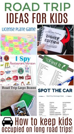 the road trip ideas for kids are so fun and easy to do