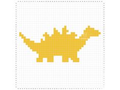 an image of a pixellated yellow dinosaur