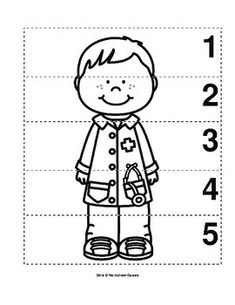 a cut out of a boy with numbers on it