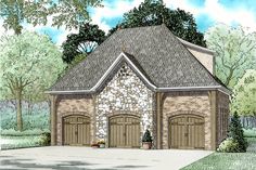 this is an artist's rendering of these garage plans for two car garages