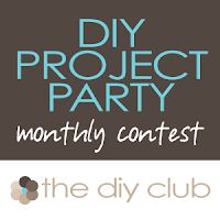 the diy project party logo is shown in blue and gray, with an image of a