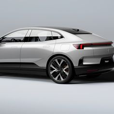 an electric car is shown on a gray background in this image, it appears to be the concept vehicle