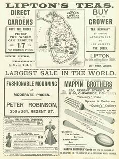 an old newspaper advertisement for lipton's teas and garden products from the 1950's